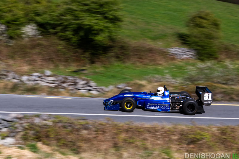 Sylvie Mullins at the Corkscrew Hillclimb in his Judd V8 Gould