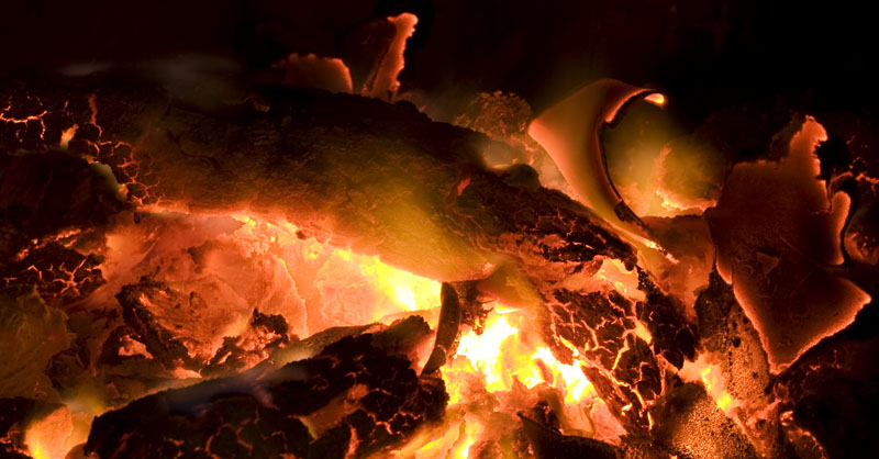 The warmth of the fire